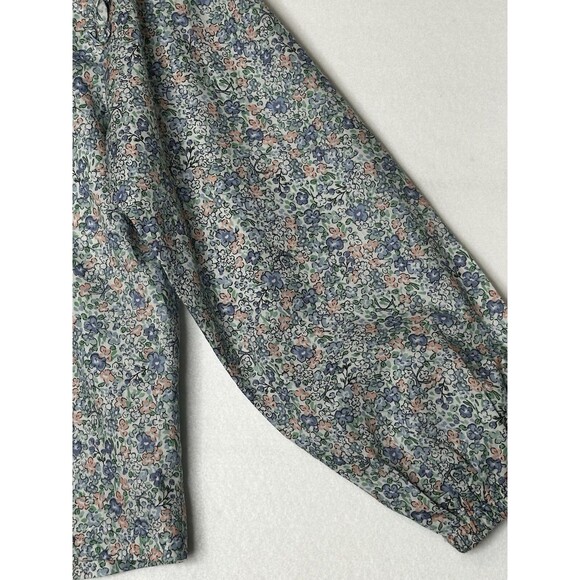 MABLE women size L floral ruffled button down long sleeve peasant‎ prairie top - Picture 7 of 9